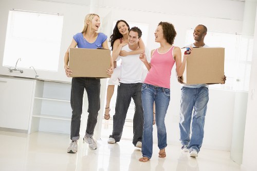 Professional removals team assisting with the move