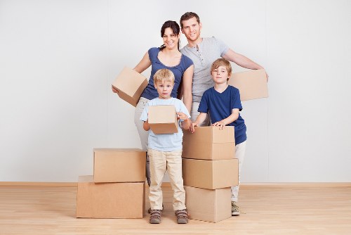 Experienced removal team handling specialized equipment