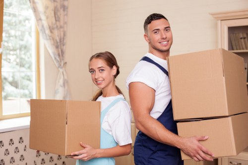 Removal service team planning a move